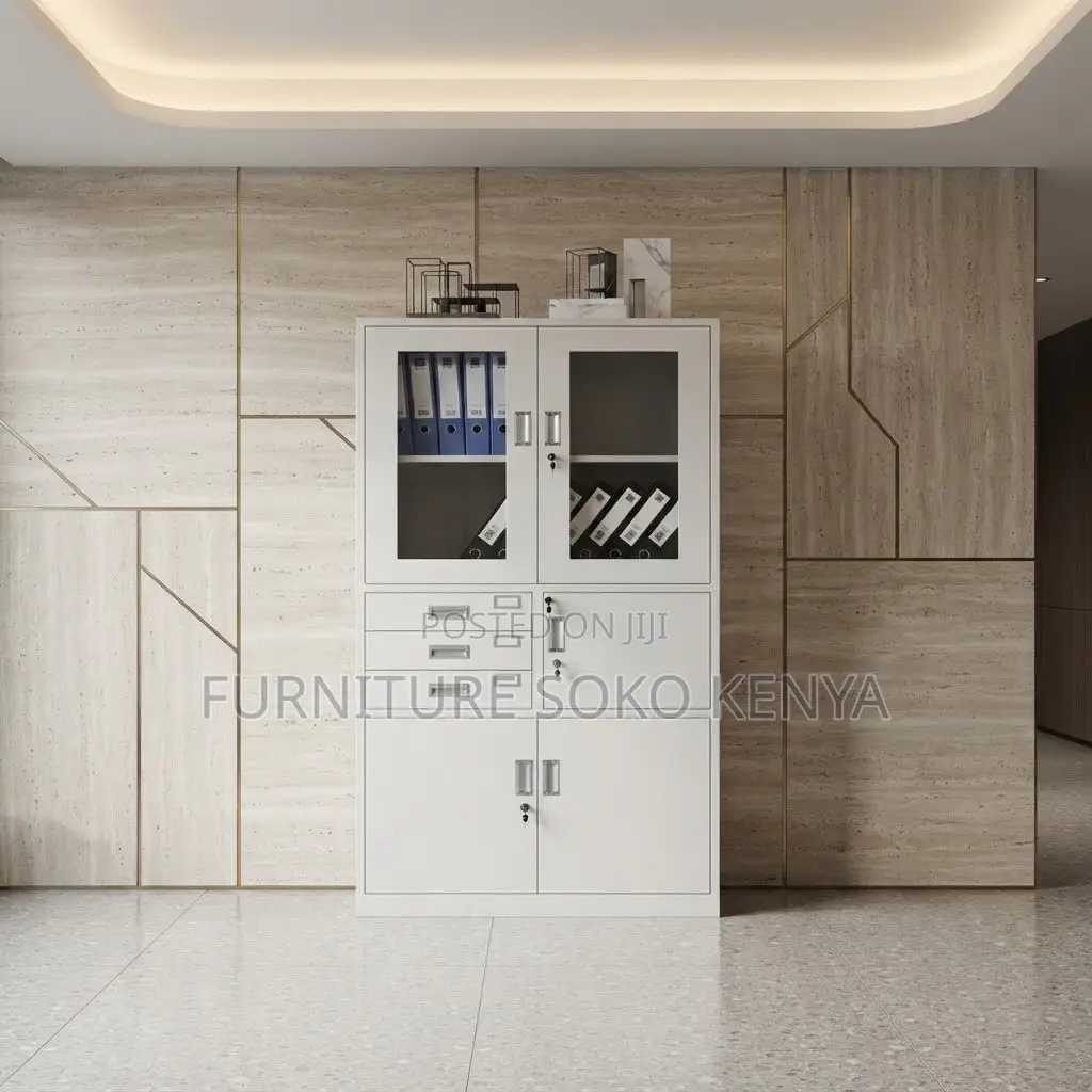 Office Cabinet; 2-Door File Cabinet With Safe Box
