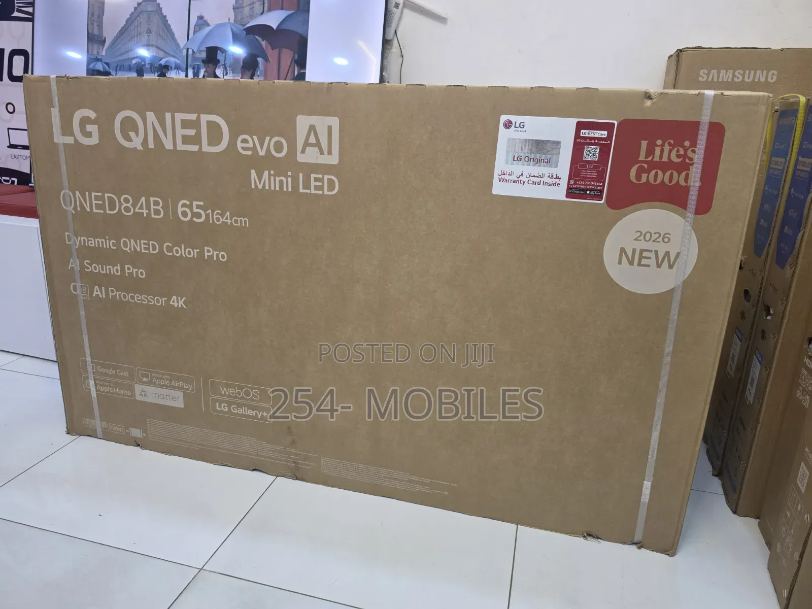 LG 65 Inch Smart TV 4K UHD Mini LED Built-in Receiver – 65QNED84B6T