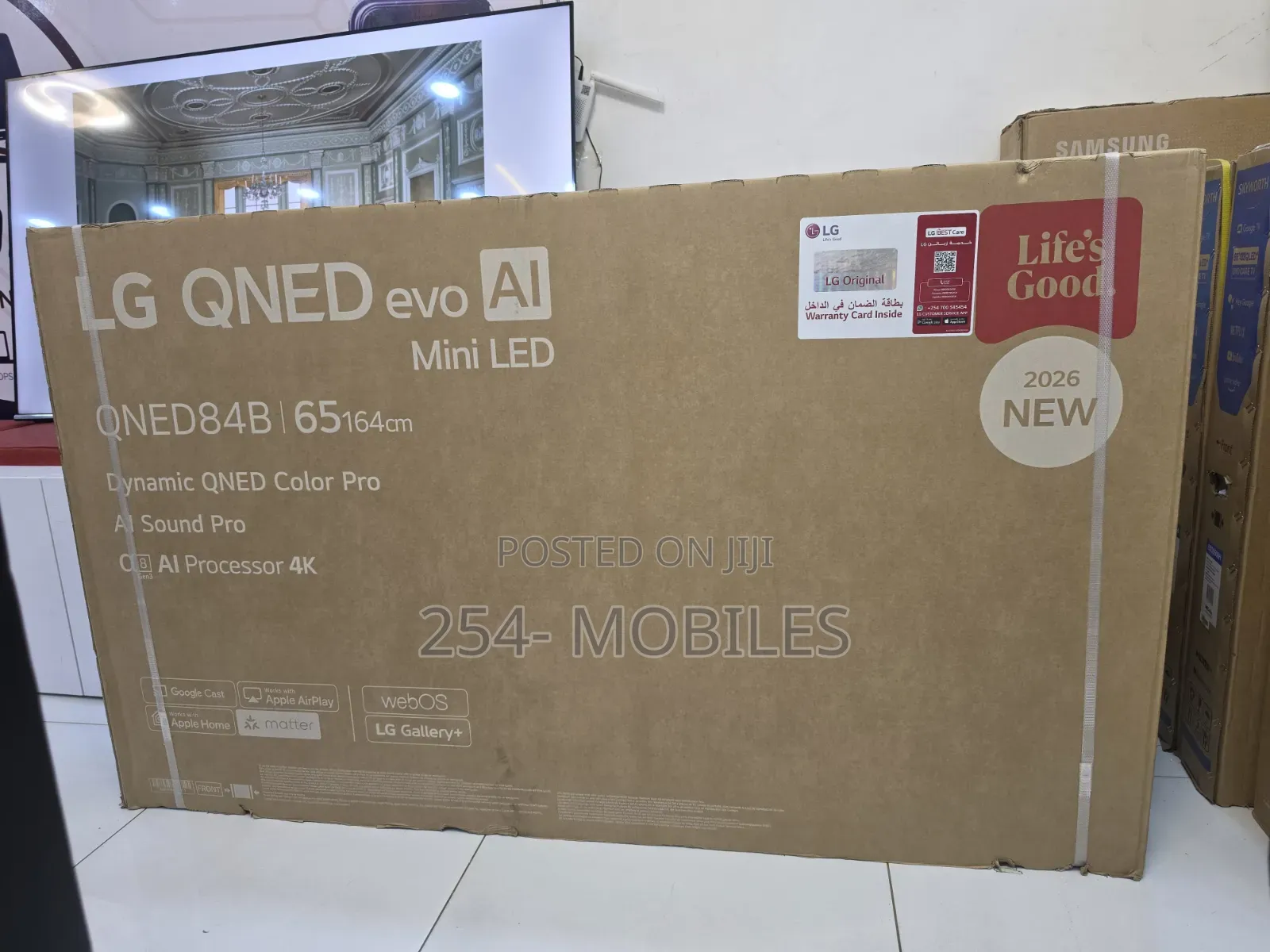 LG 65 Inch Smart TV 4K UHD Mini LED Built-in Receiver – 65QNED84B6T