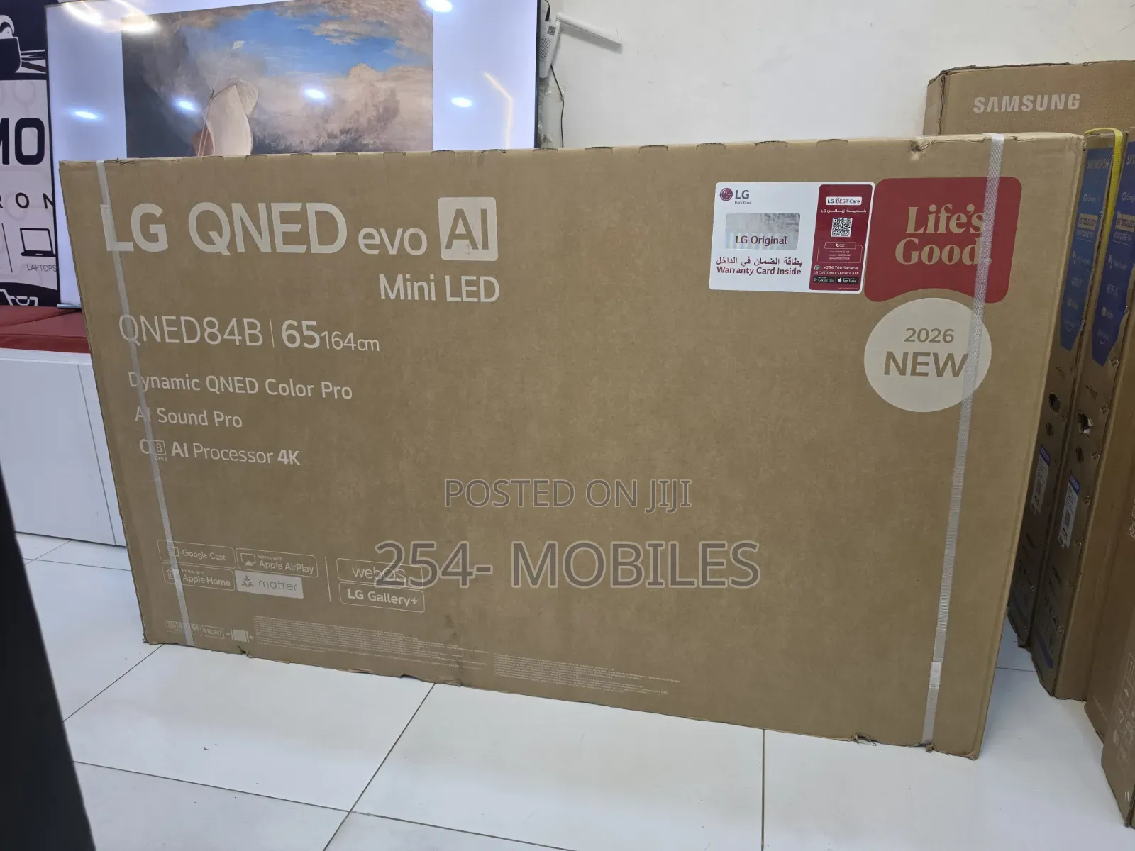 LG 65 Inch Smart TV 4K UHD Mini LED Built-in Receiver – 65QNED84B6T