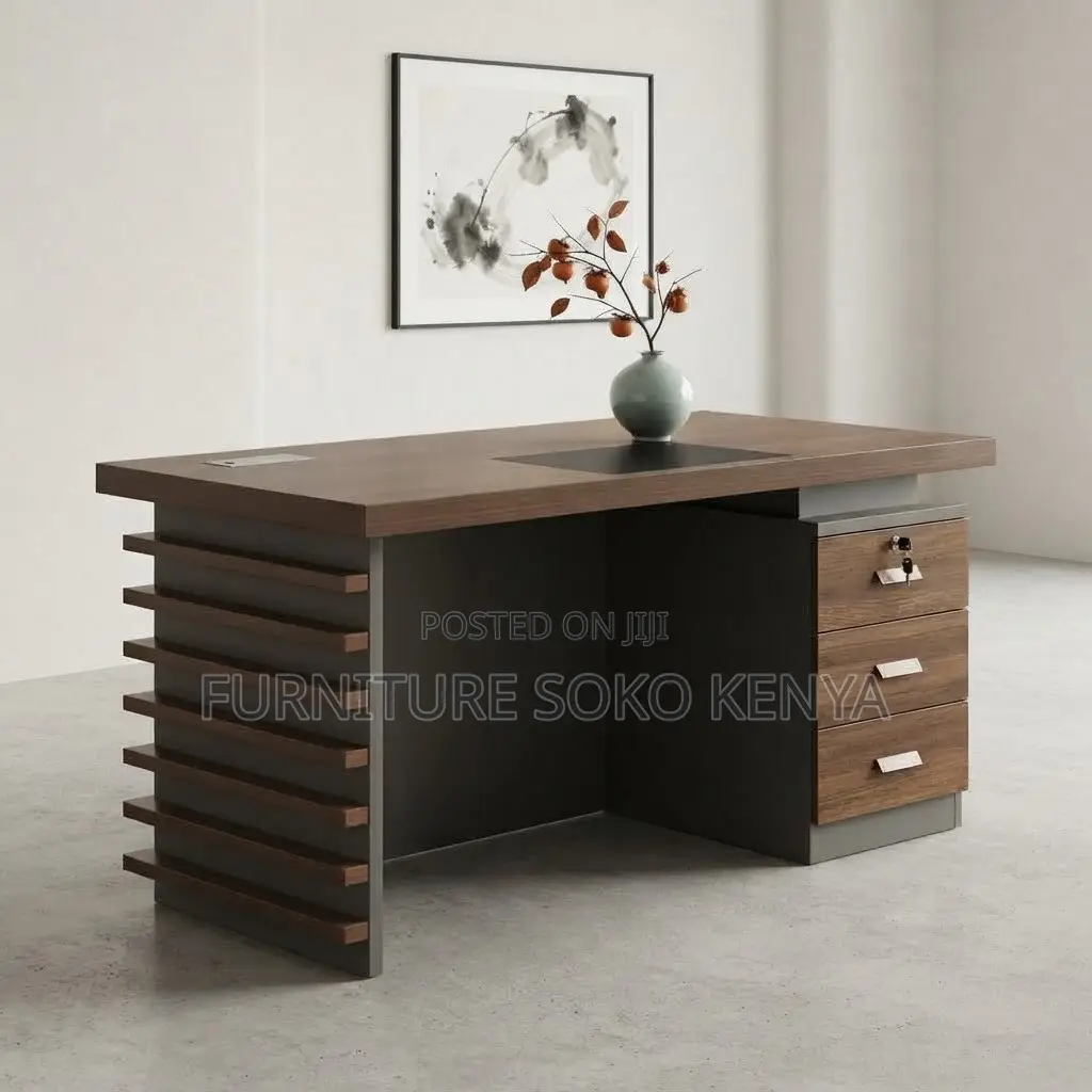 Office Desk; 1.4 Meters Advanced Home Office Golden Desk