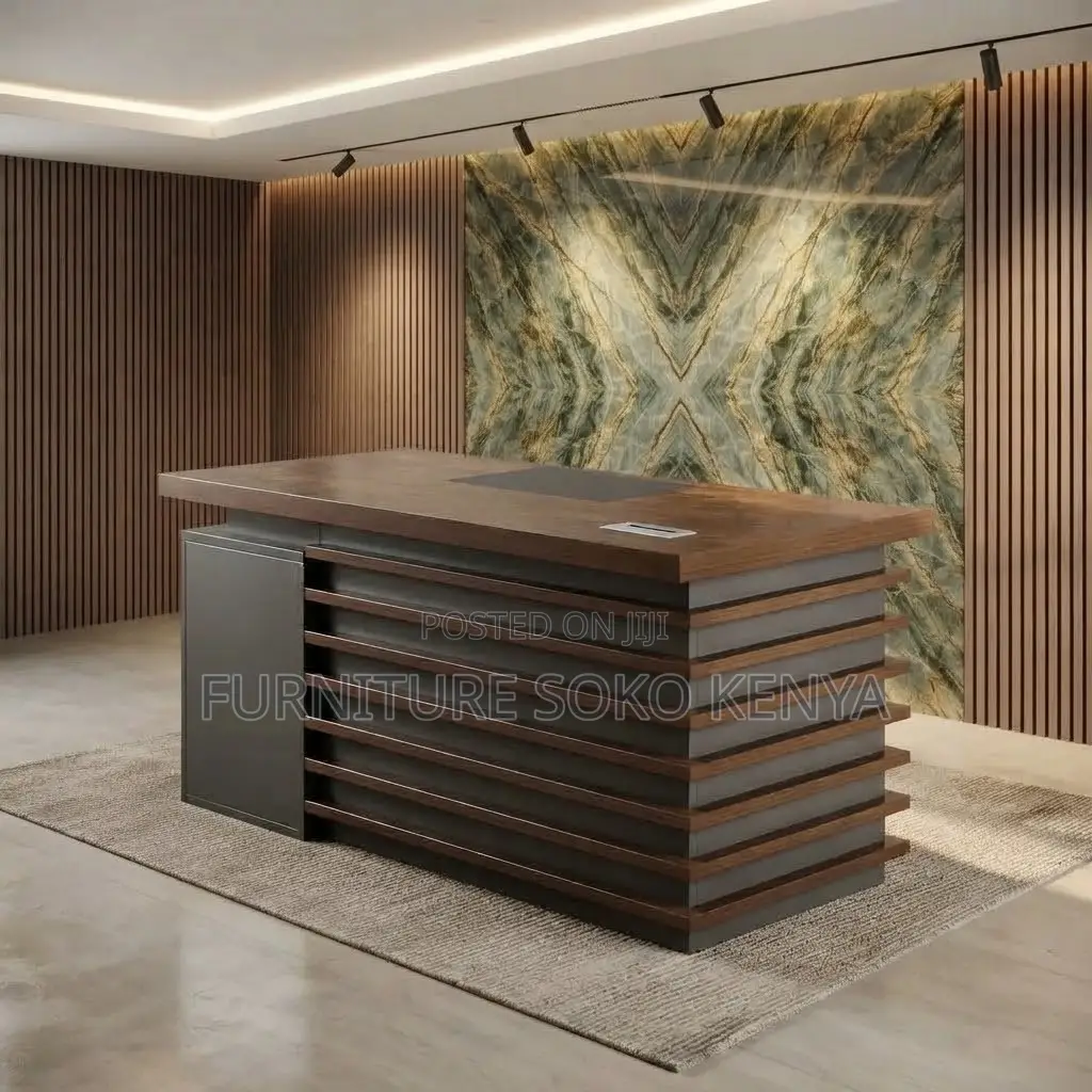 Office Desk; 1.4 Meters Advanced Home Office Golden Desk
