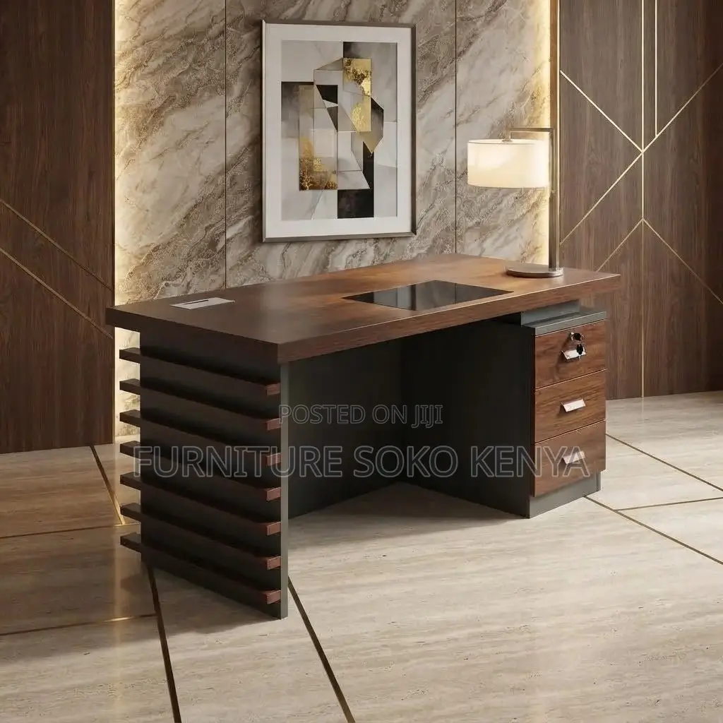 Office Desk; 1.4 Meters Advanced Home Office Golden Desk
