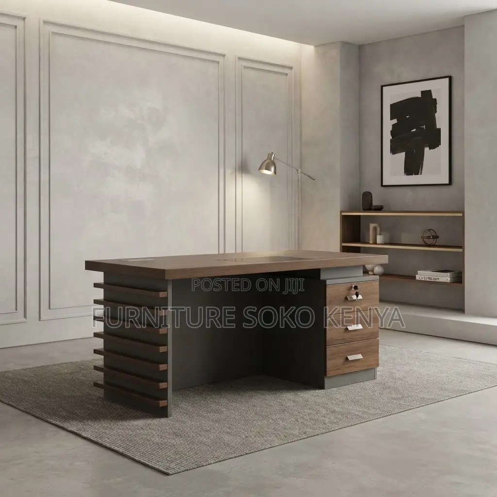Office Desk; 1.4 Meters Advanced Home Office Golden Desk