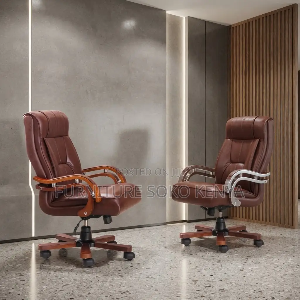 Office Chairs; Bliss Executive Brown Leather Chair