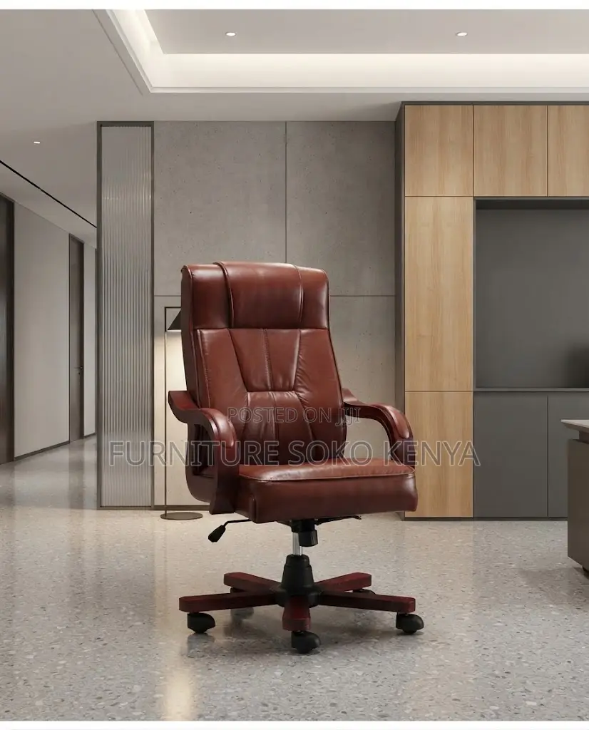 Office Chairs; Bliss Executive Brown Leather Chair