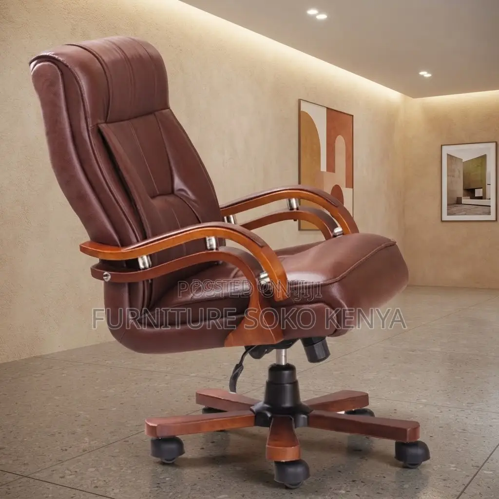 Office Chairs; Bliss Executive Brown Leather Chair
