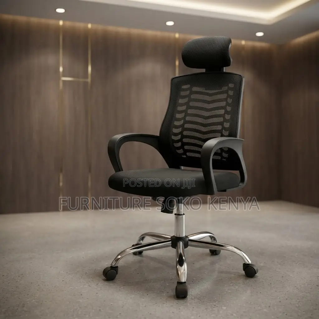 Office Chairs; Fabric Modern Office Seat With Headrest