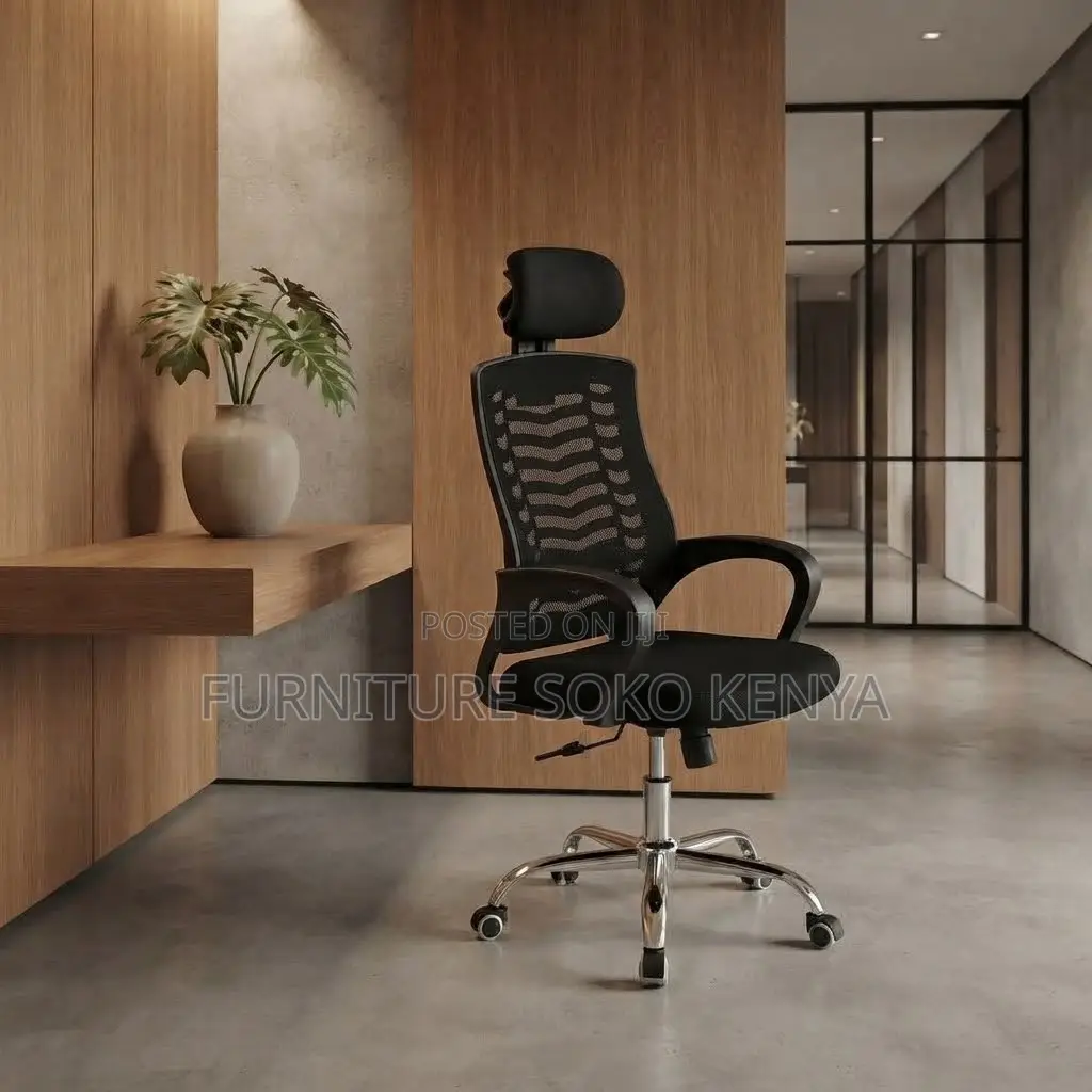 Office Chairs; Fabric Modern Office Seat With Headrest