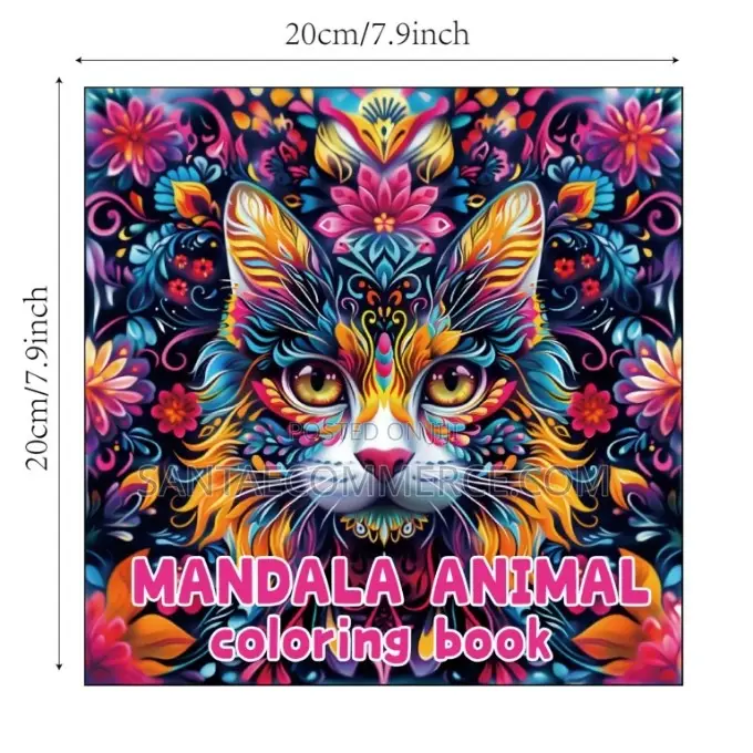 Mandala Animal Coloring Book 20 × 20 Cm