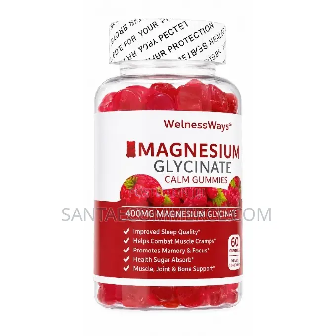 400mg WellnessWays Magnesium Glycinate Calm Gummies 60 Gummies