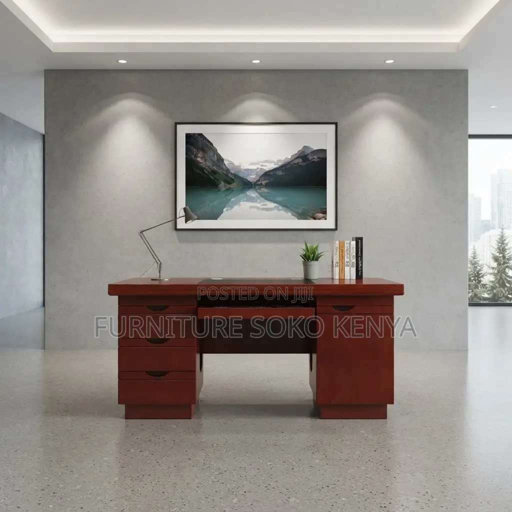 Office Desk; 1.2 Meter Mahogany Design Standard Office Desk