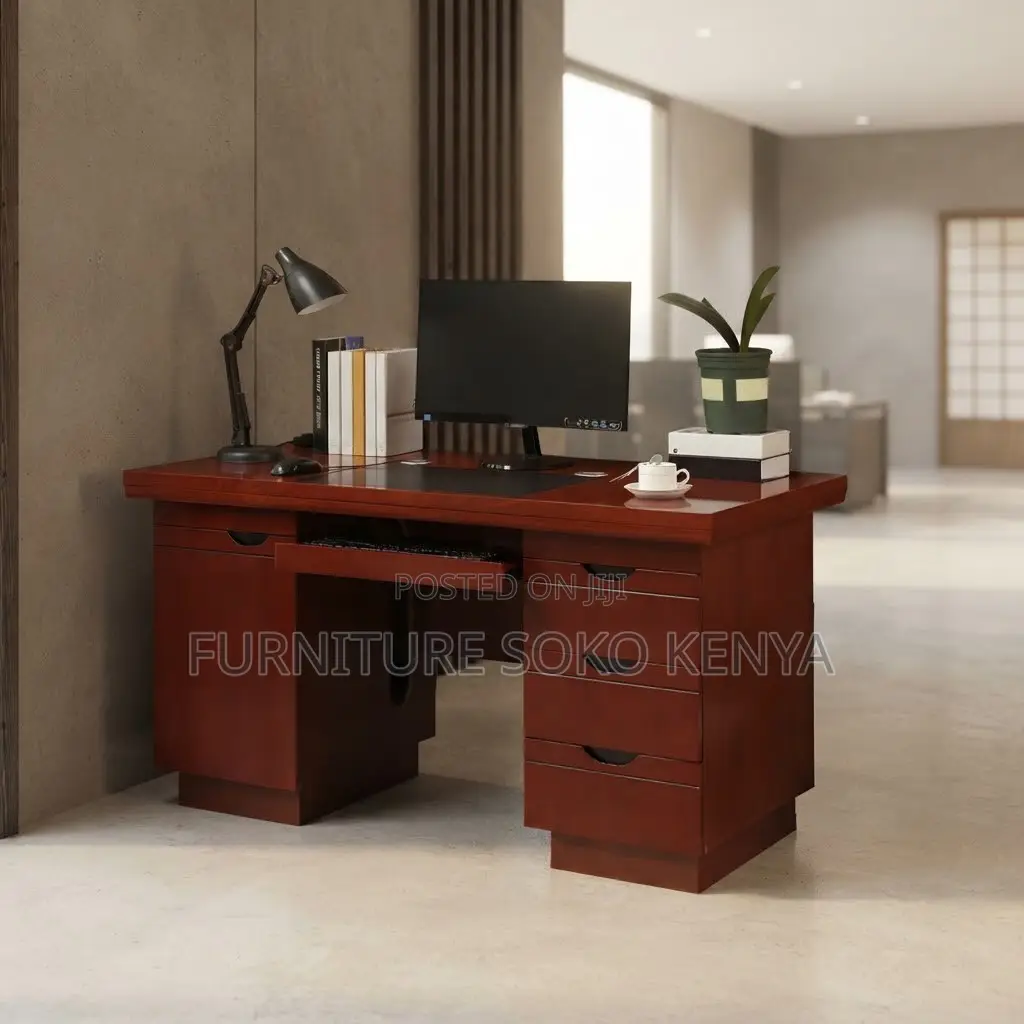 Office Desk; 1.2 Meter Mahogany Design Standard Office Desk
