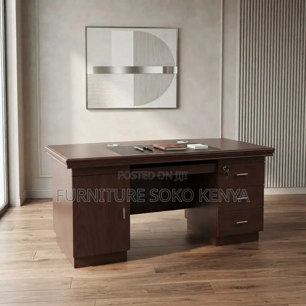 Office Desk; 1.2 Meter Mahogany Design Standard Office Desk