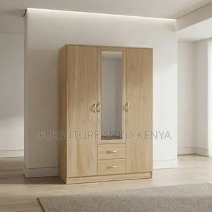 Bedroom Wardrobe 3 Door 1drawer With Mirror