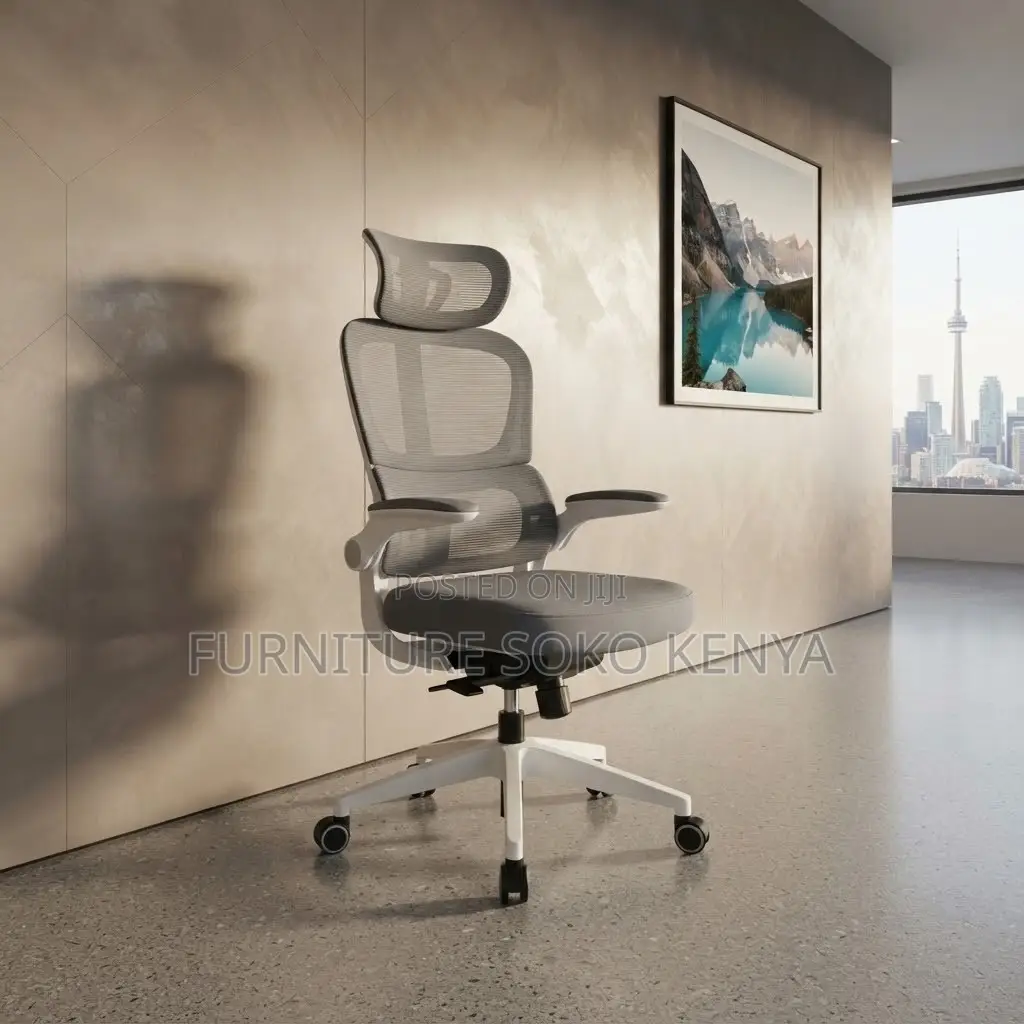 Office Chairs; Swivel White Mesh Orthopedic Study Chair With Arms