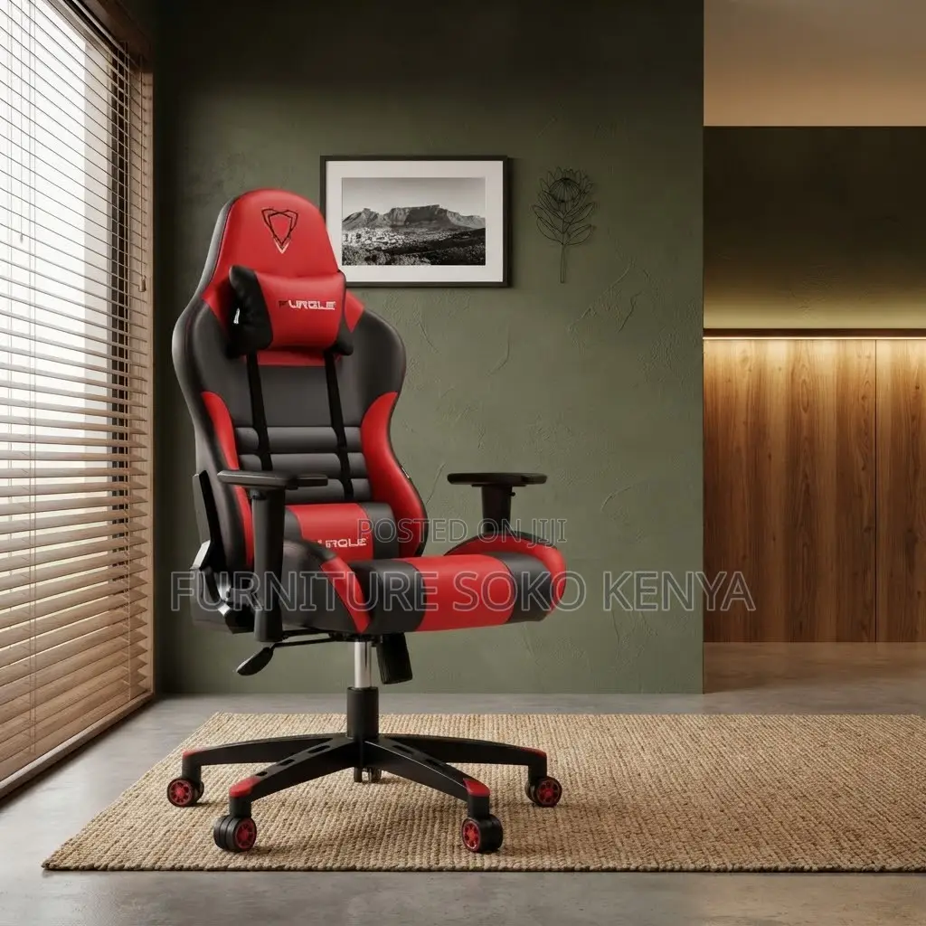 Office Chair; Adjustable Modern Unique Reclining Leather Gaming Seat