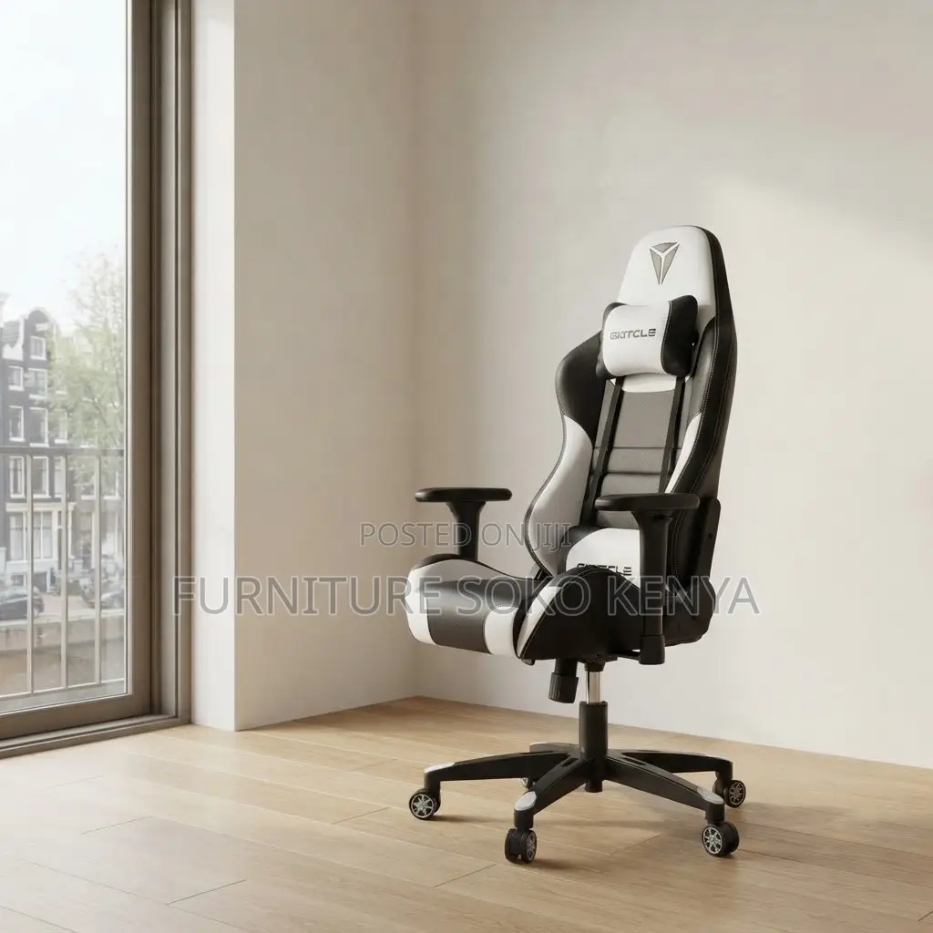 Office Chair; Adjustable Modern Unique Reclining Leather Gaming Seat