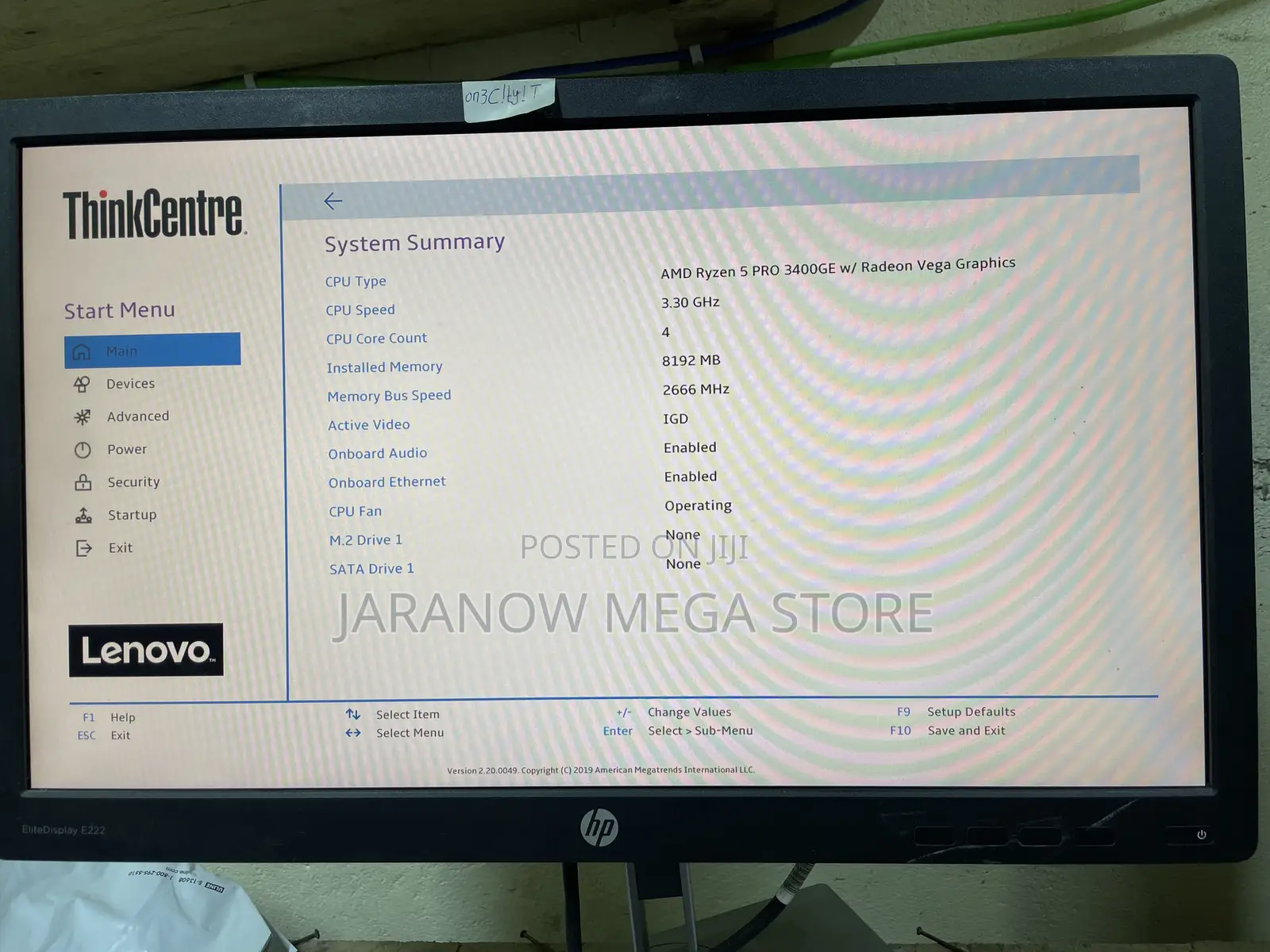 Desktop Computer Lenovo ThinkCentre M700 8GB AMD Ryzen 5 SSD 256GB