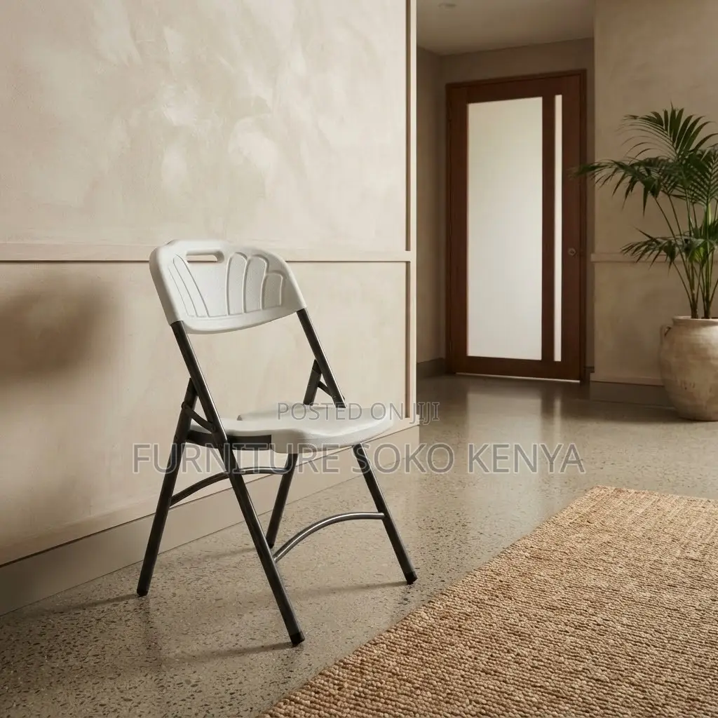 Office Chairs; White Foldable Outdoor Armless Chair