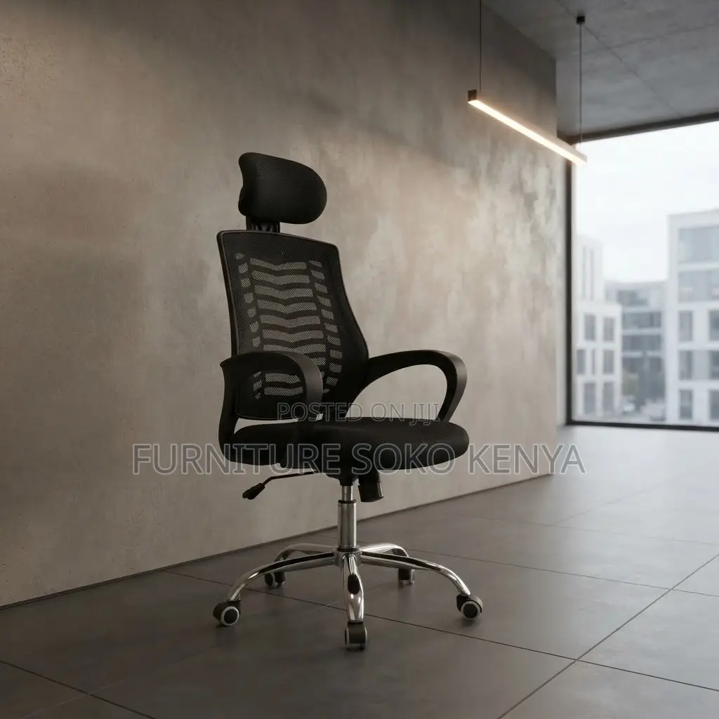 Office Chair; Ergonomic Headrest Computer Chair