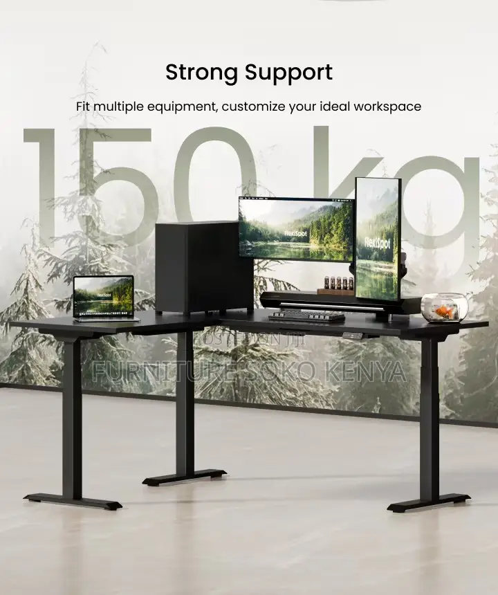 Electric Desk; 1.4M Electric Height Adjustable Desk [Curved]