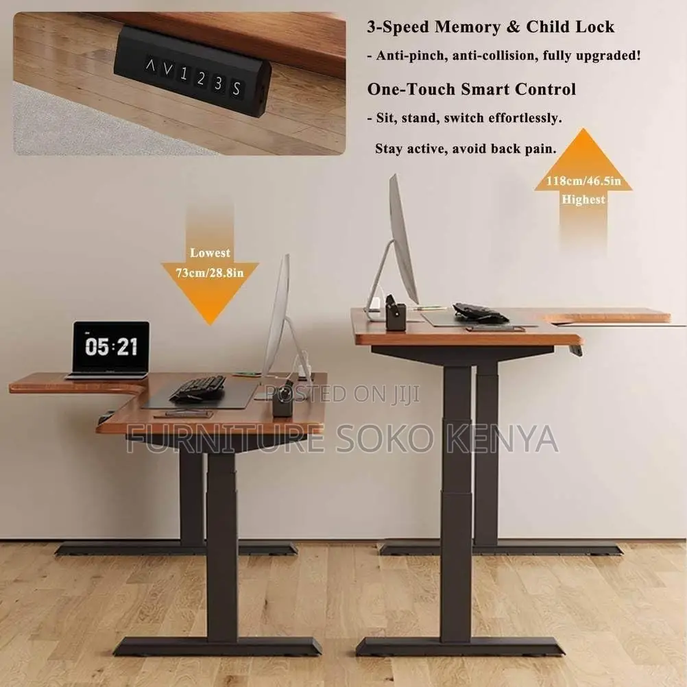 Electric Desk; 1.4M Electric Height Adjustable Desk [Curved]