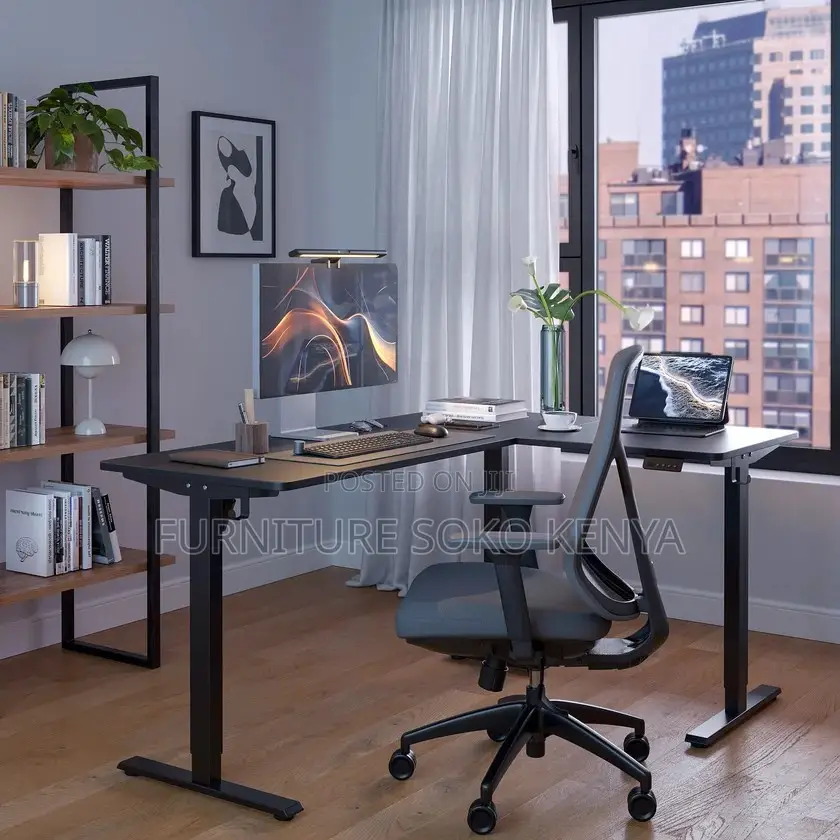 Electric Desk; 1.4M Electric Height Adjustable Desk [Curved]