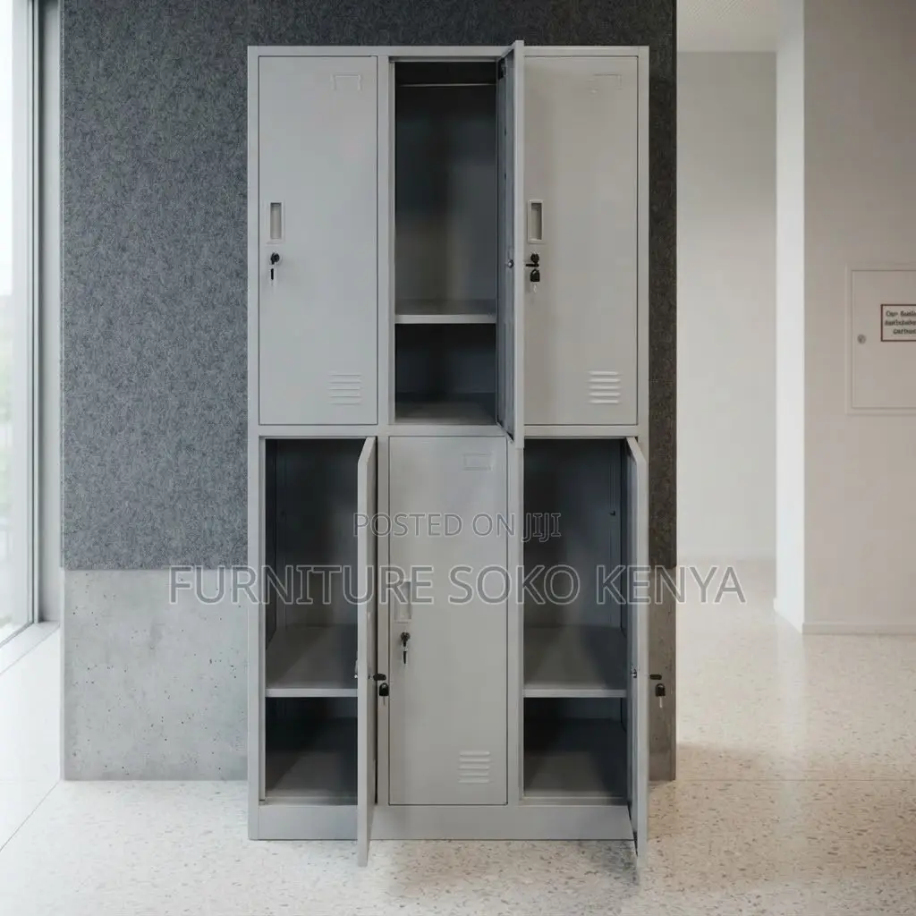 Office Cabinet; Steel Locker Storage Cabinet With 6 Doors