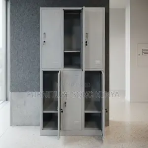 Office Cabinet; Steel Locker Storage Cabinet With 6 Doors
