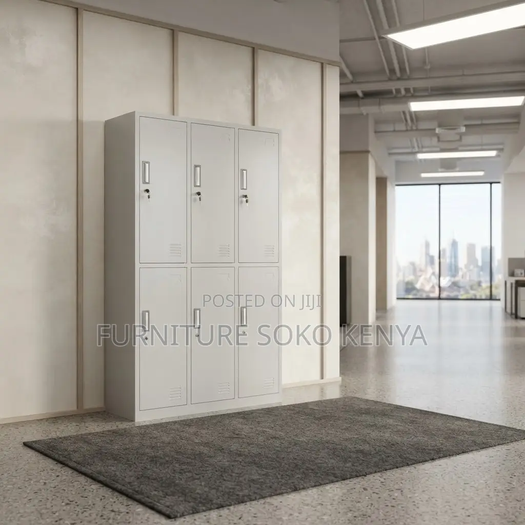 Office Cabinet; Steel Locker Storage Cabinet With 6 Doors
