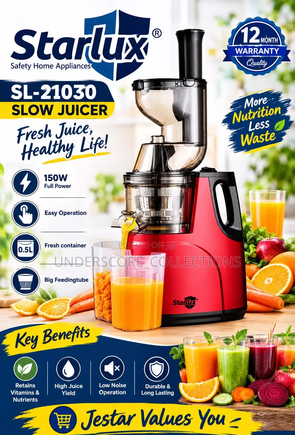 150watts Starlux Slow Juicer