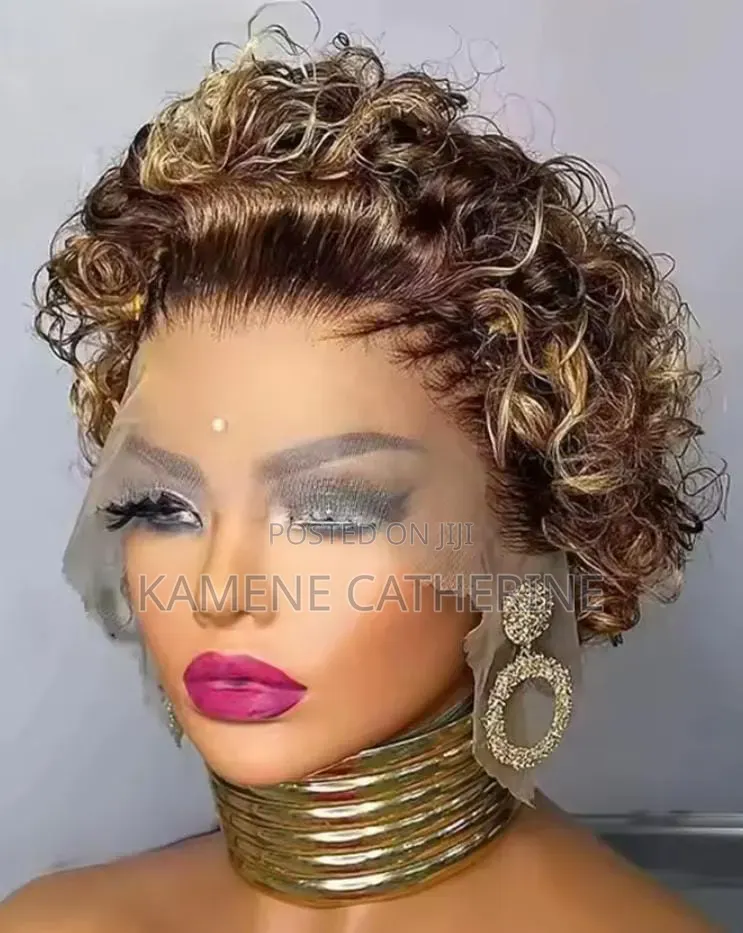 Pixie Piano Water Curl Human Hair Wig
