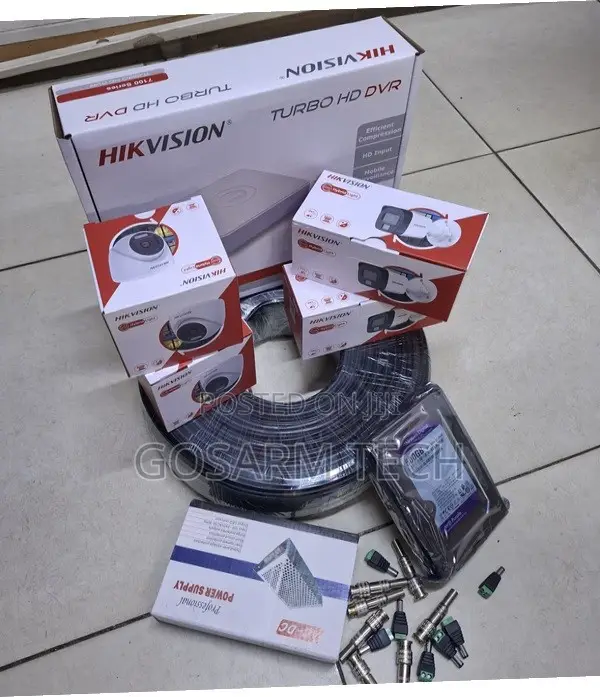 Hikvision 4 Channel HD CCTV Kit Complete Set/Package
