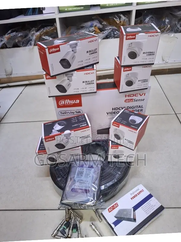 Dahua 8 Cameras Pack CCTV Kit Complete CCTV Installation