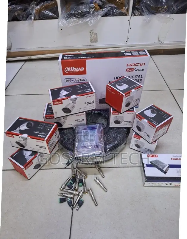 Full Kit Dahua 8 CCTV Cameras Complete System Package Kit