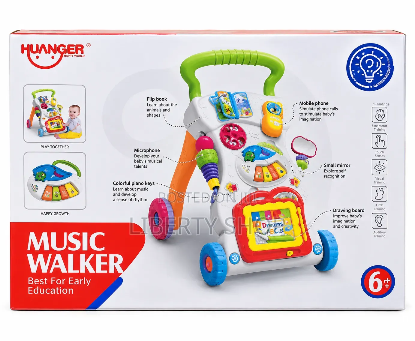 Push Walker With Music for Babies – Interactive Baby Learning Walker