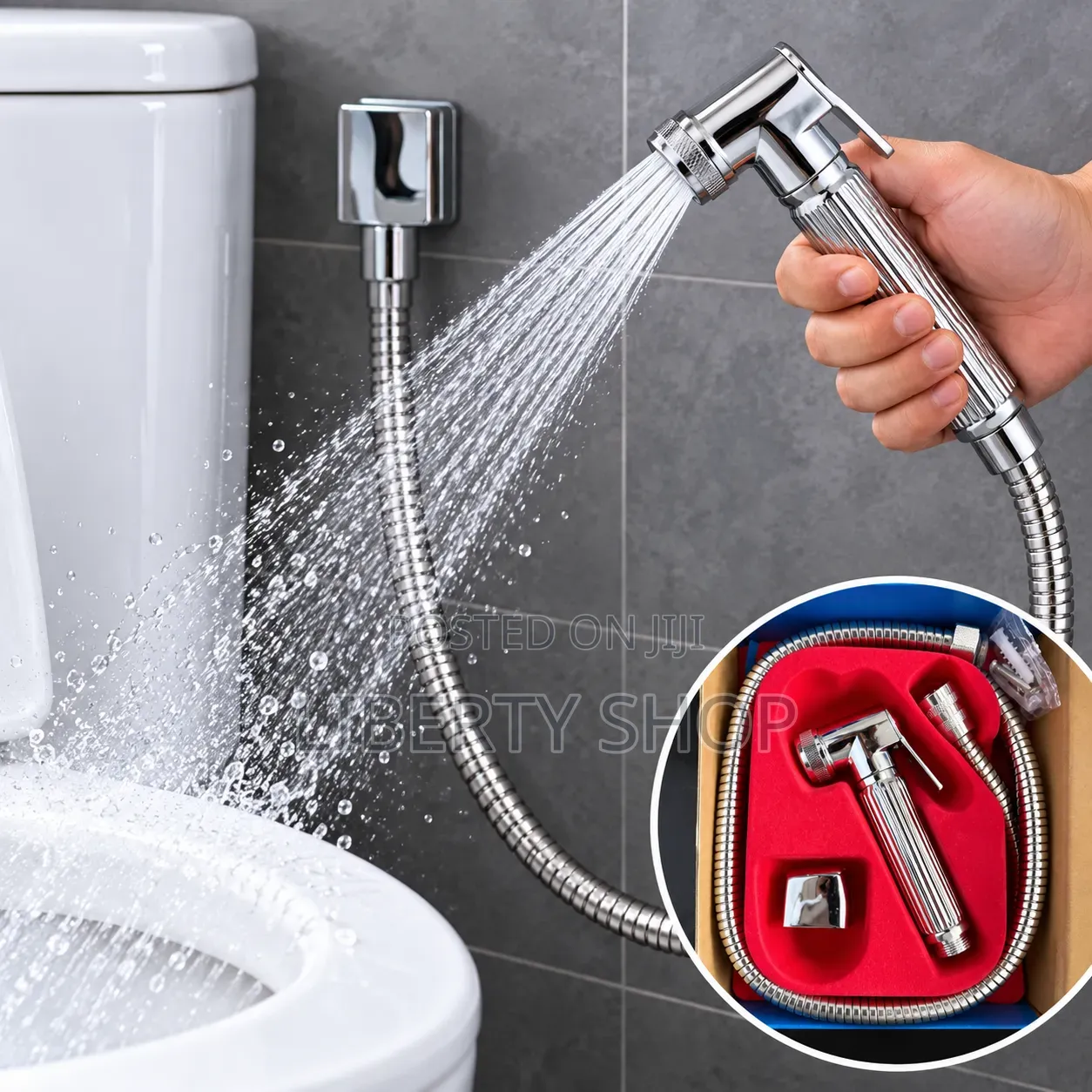 Stainless Steel Arabic Shower Sprayer – Handheld Bidet Spray for Bathr