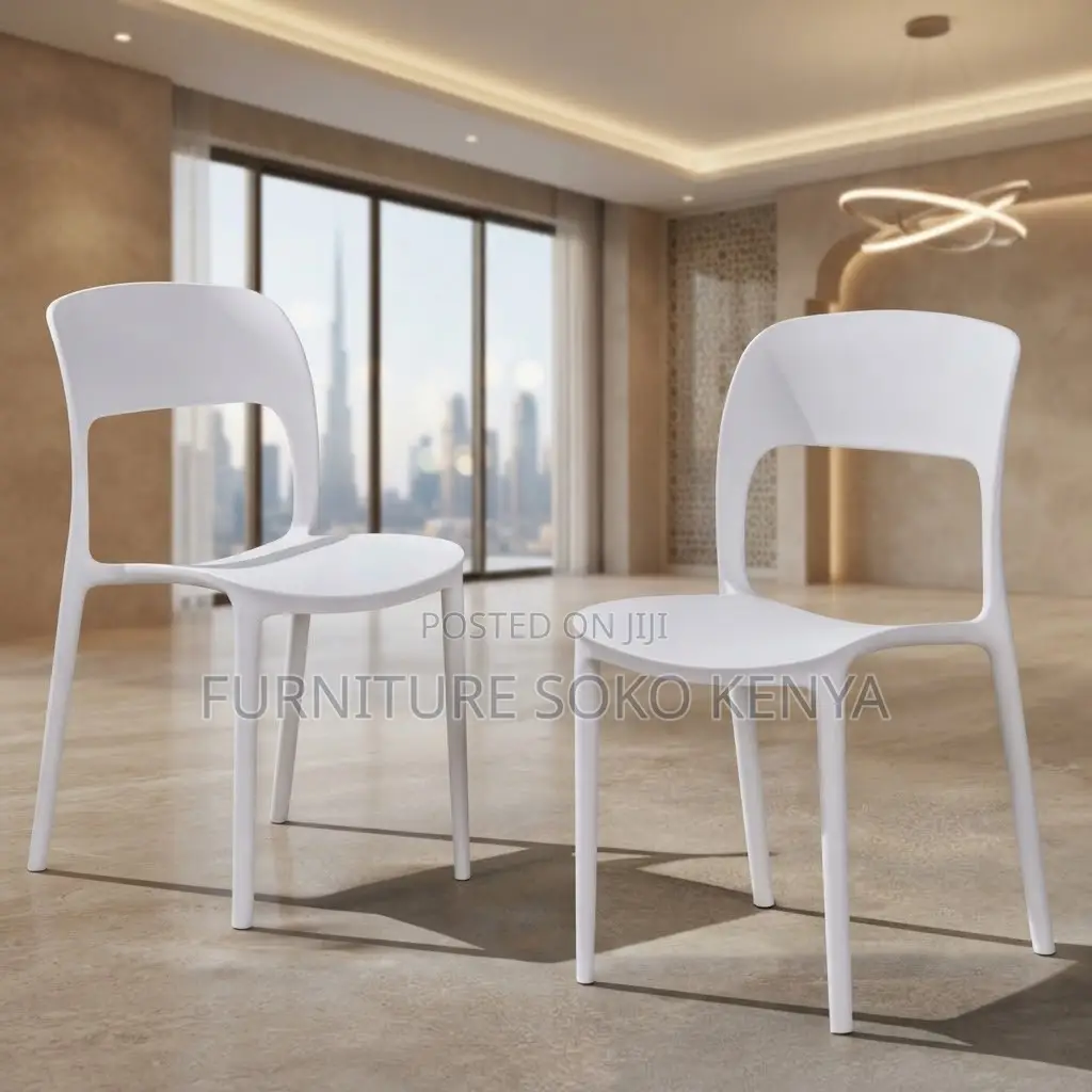 Dining Chair; Elegant Plastic Stackable Dining Chair for Homes