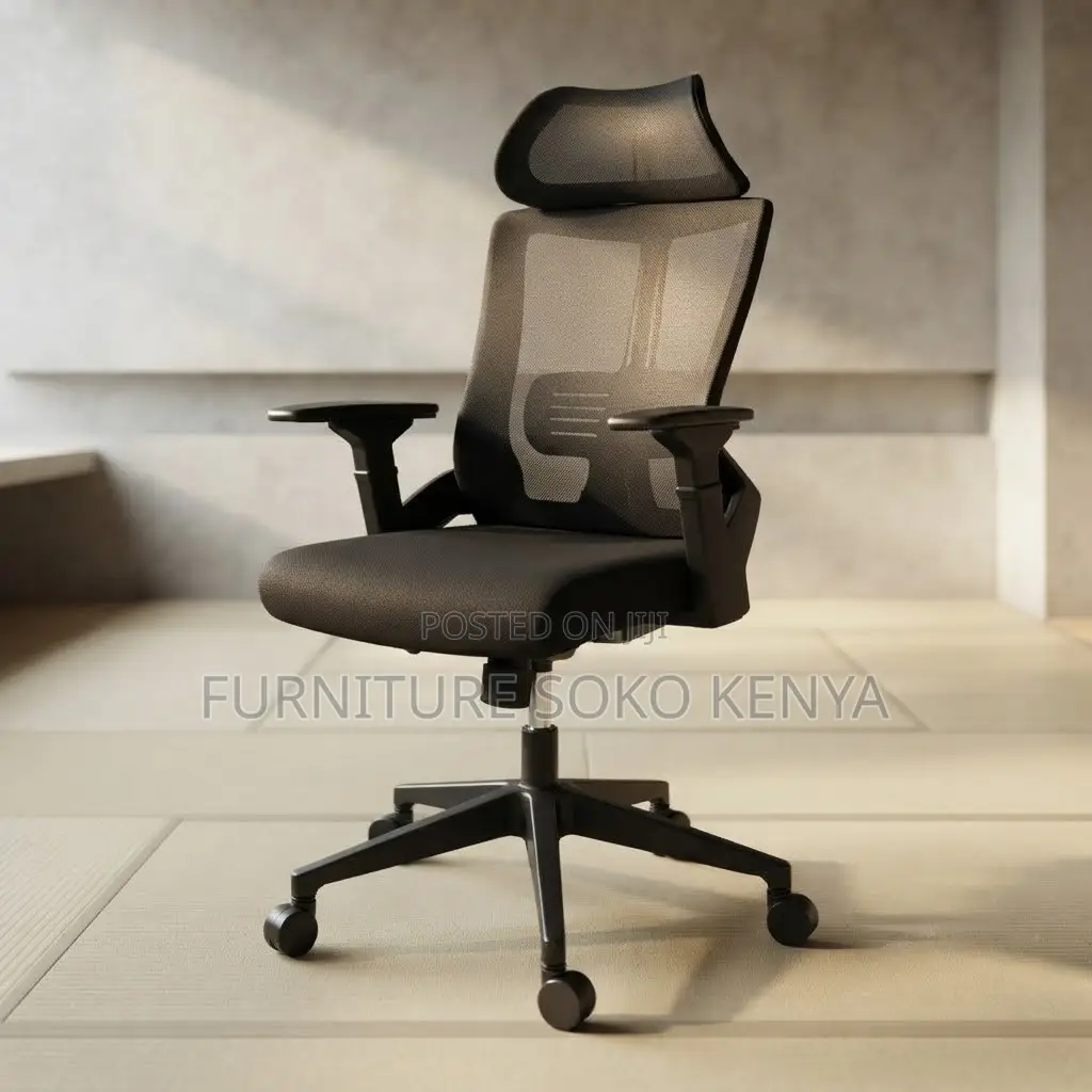 Office Chair; Mesh Swivel Orthopedic Office Chair