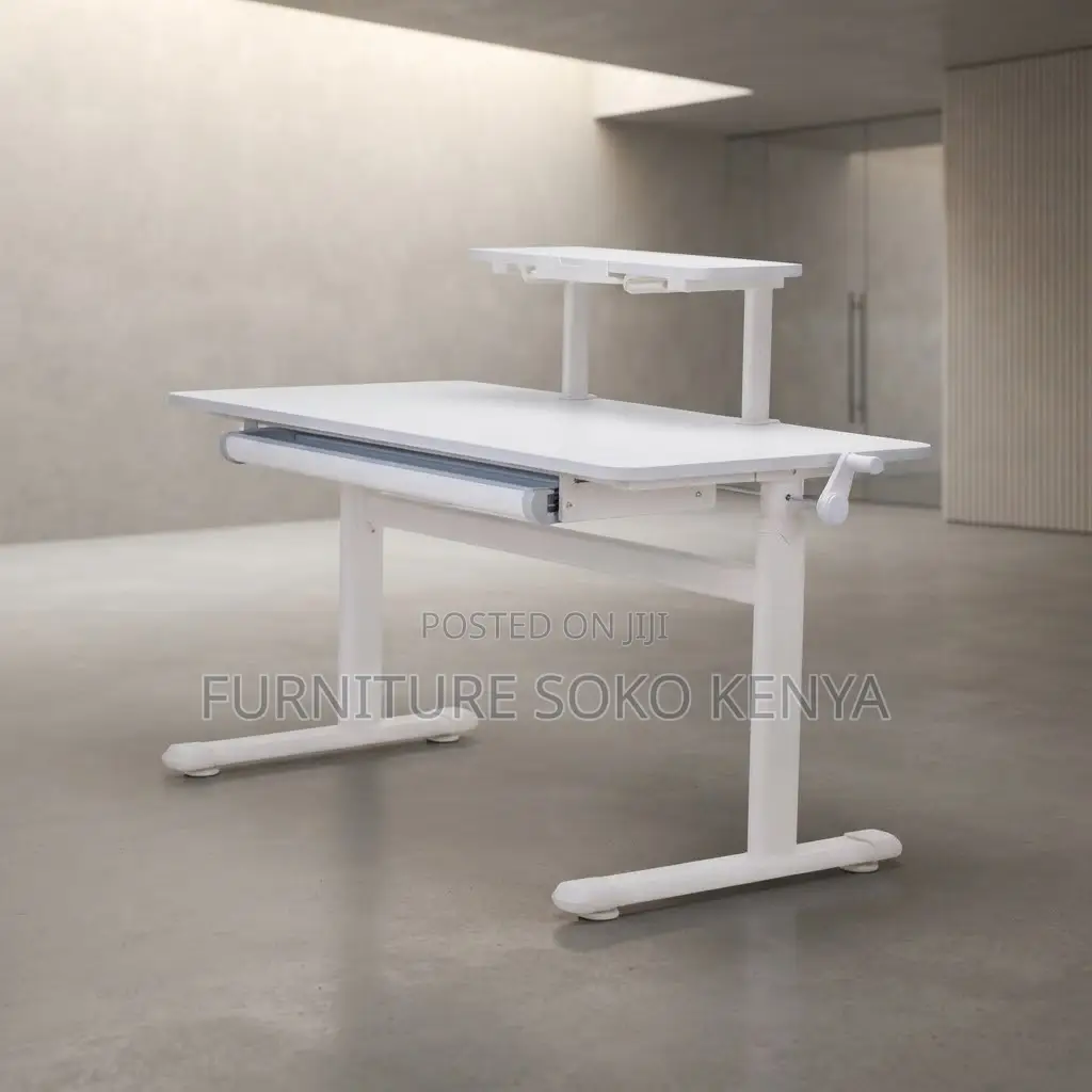 Office Desk; Standing | Manual Height Adjustable Desk - 120cm X 60cm