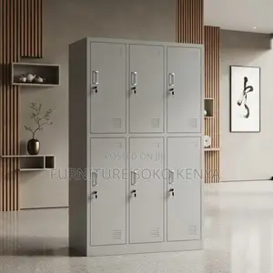 Office Cabinet; 6-Locker Steel Home-Office Storage Cabinet
