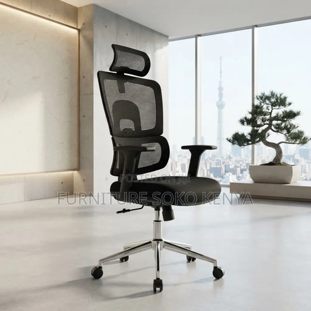 Office Chair; Executive Desk Orthopedic Chair With Headrest