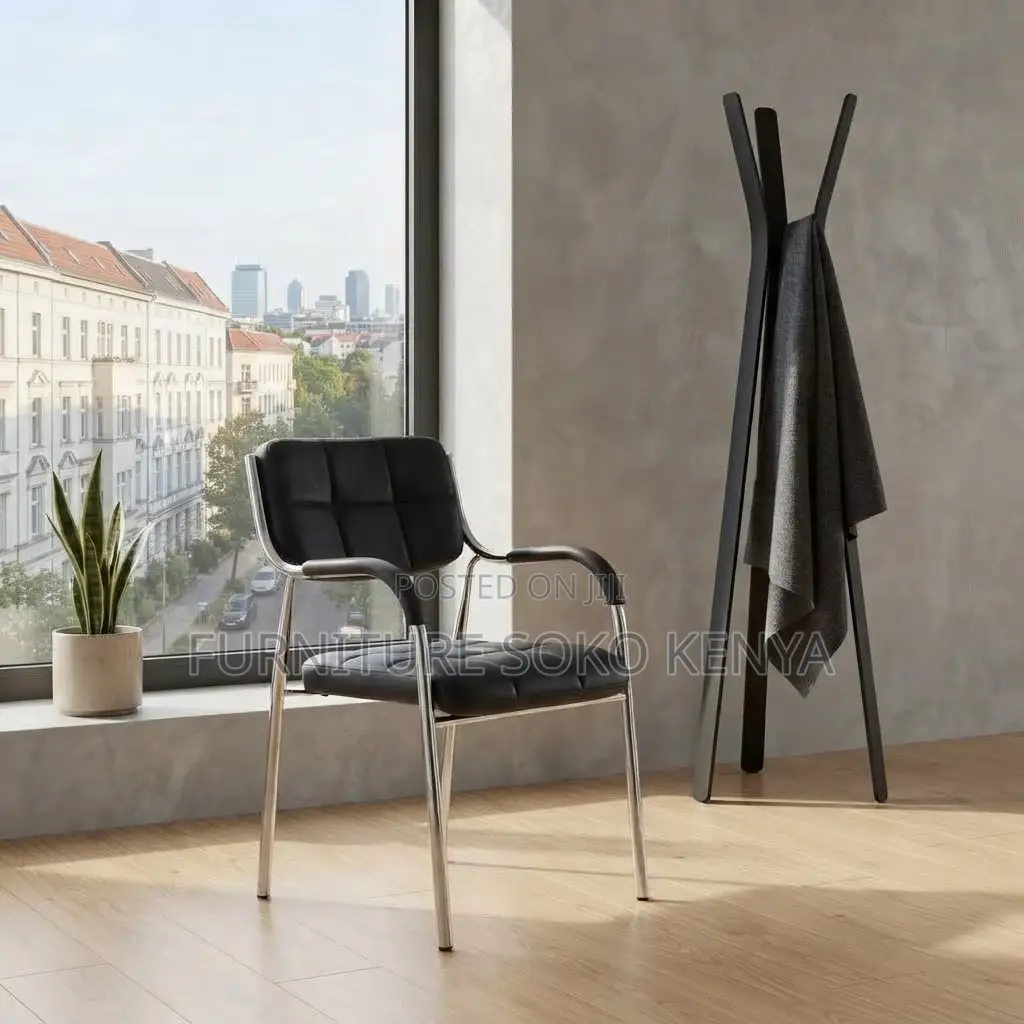 Office Chairs; Mid-Back Leather Catalina Visitor Office Chair