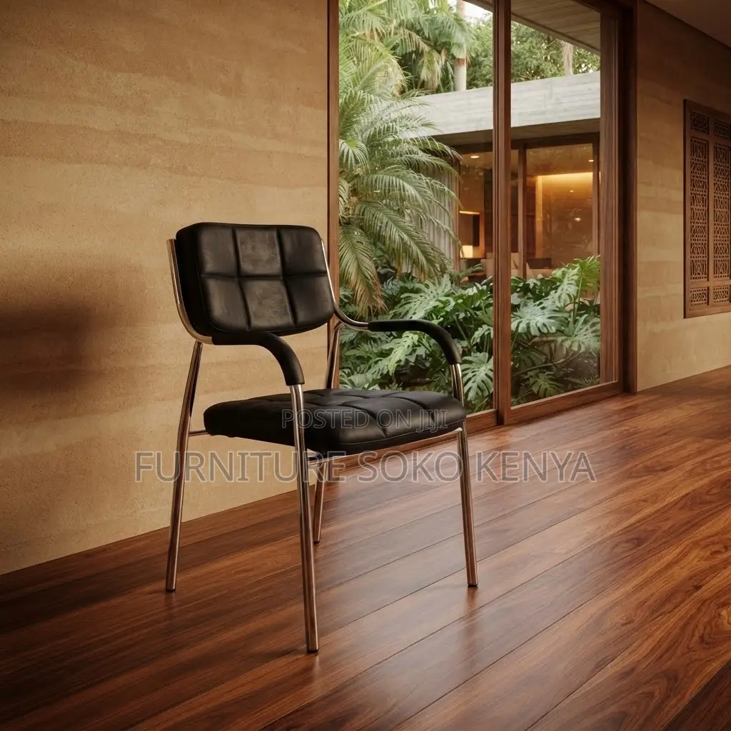 Office Chairs; Mid-Back Leather Catalina Visitor Office Chair