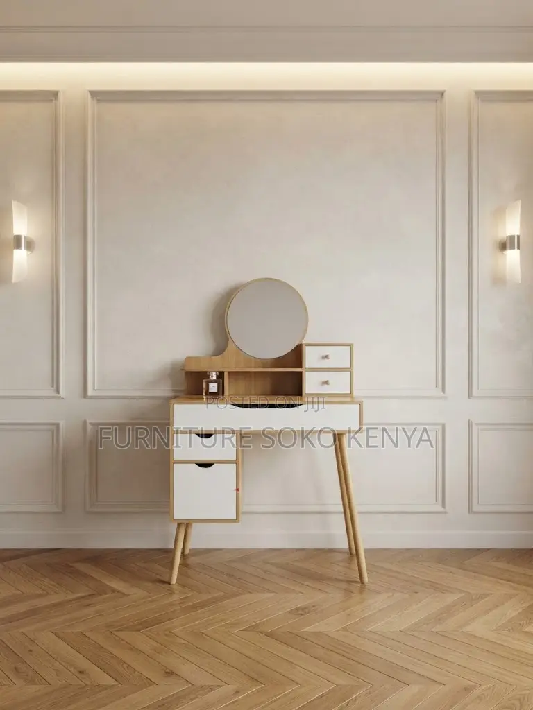 Dressers; Premium MDF Dressing Table Set With Mirror