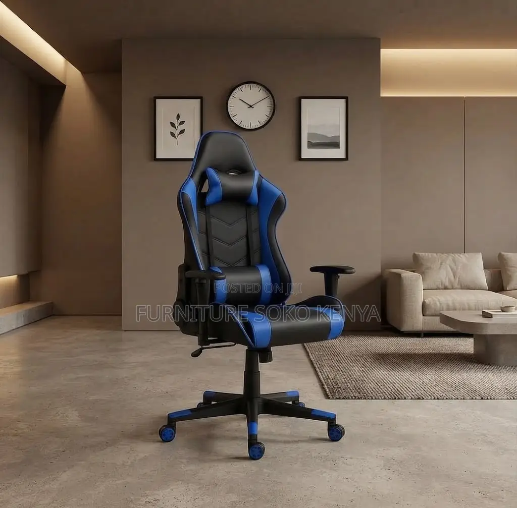 Office Chair; Ergonomic Reclining Gaming Pu Chair