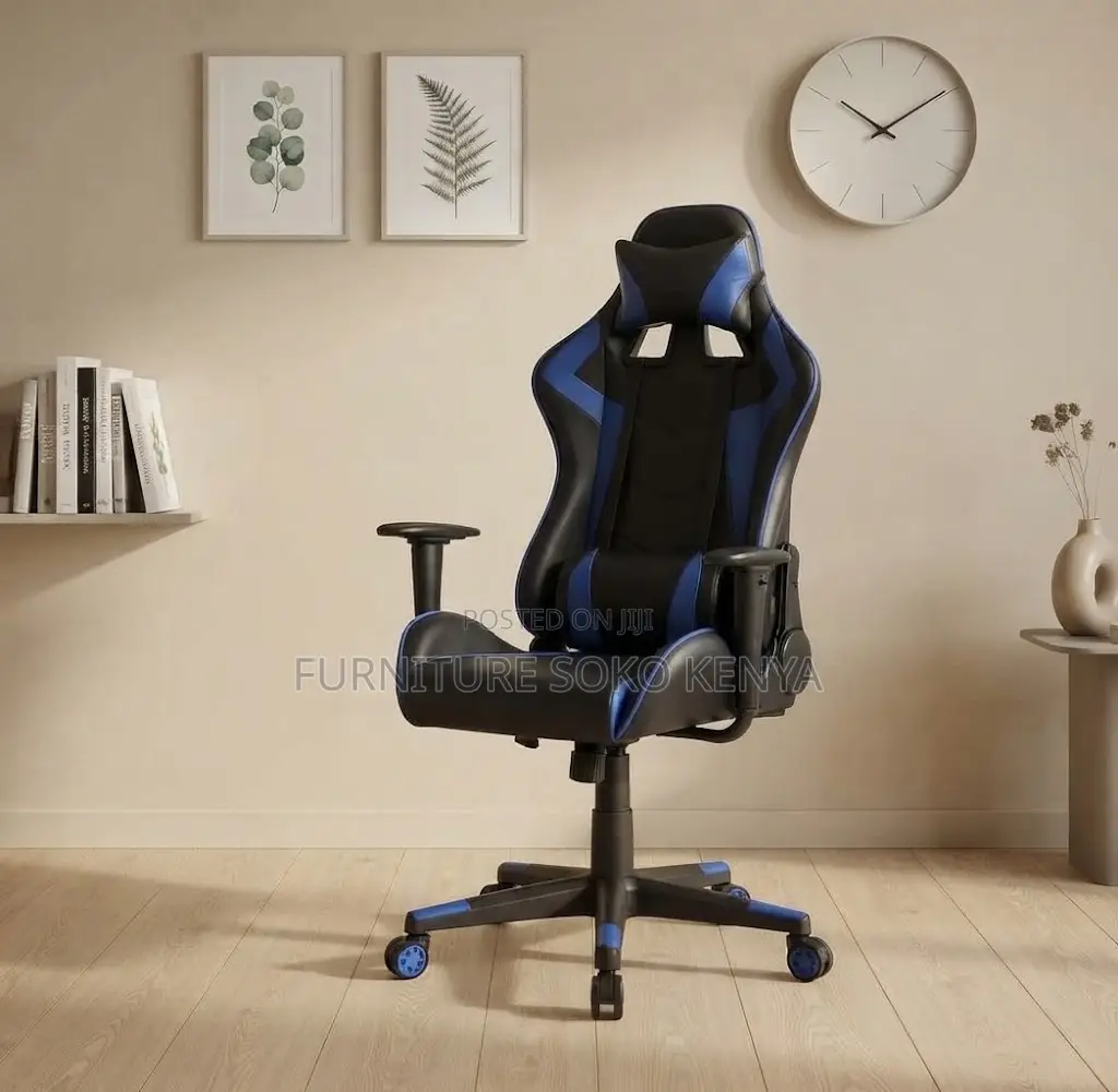 Office Chair; Ergonomic Reclining Gaming Pu Chair