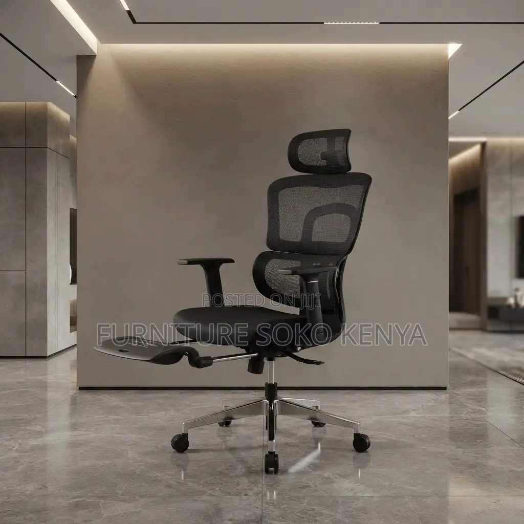 Office Chair; Full Mesh Ergonomic Executive Seat With Footrest
