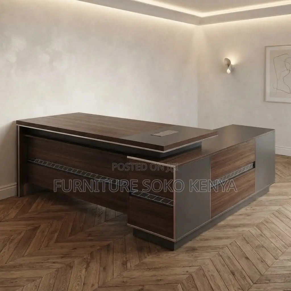 Office Desk; Imported 1800mm Executive Ceo Boss L-Desk